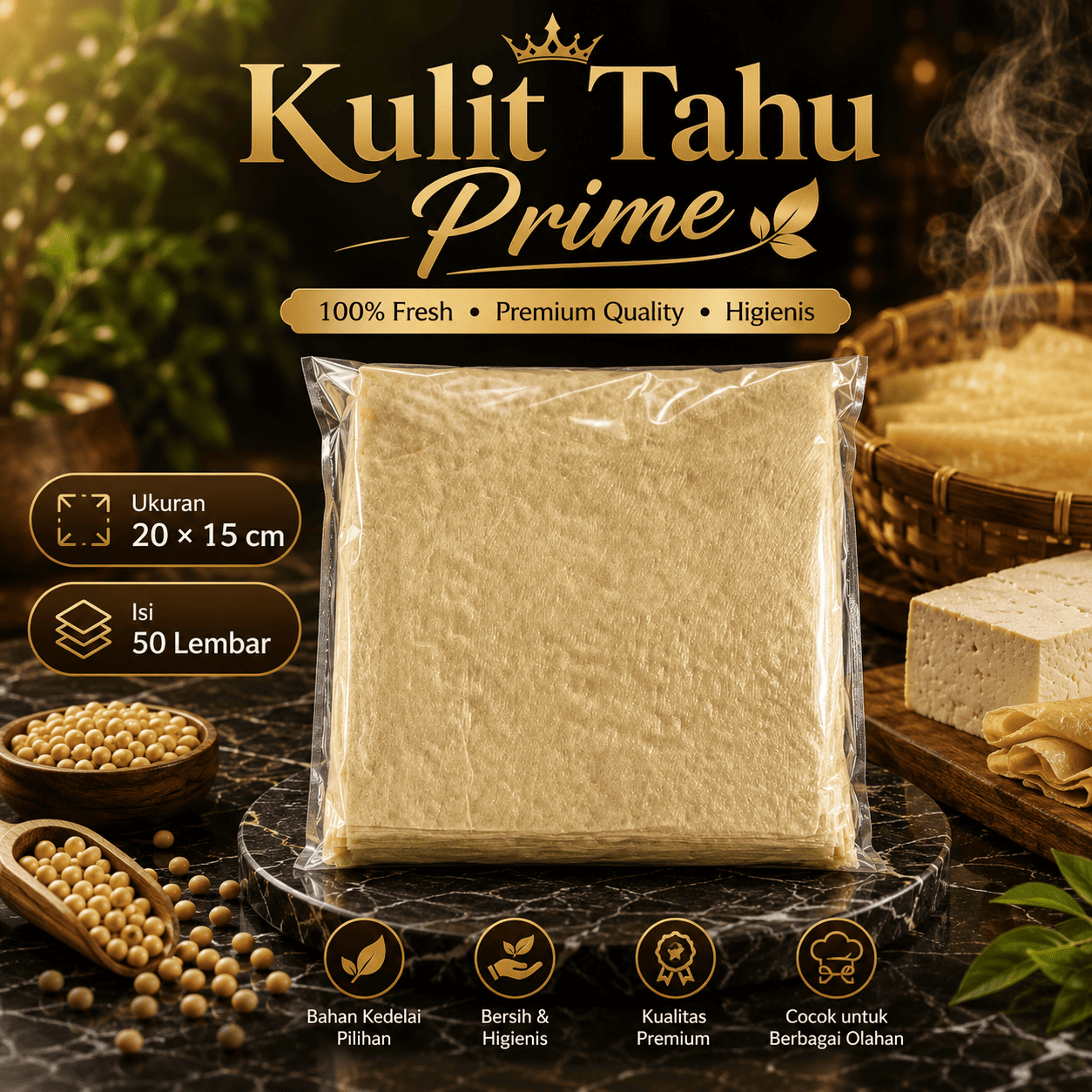 Kulit Tahu 20x15 cm