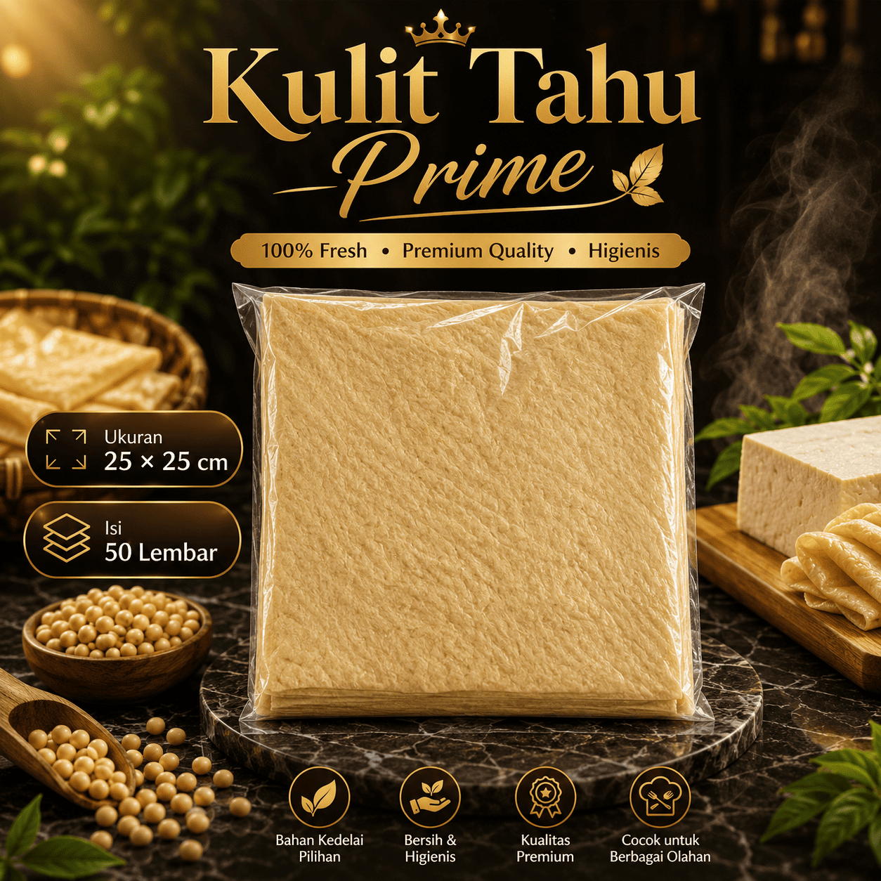 Kulit Tahu 25x25 cm